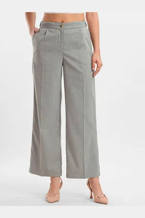 Bombay High Women Relaxed Striped High-Rise Parallel Trousers