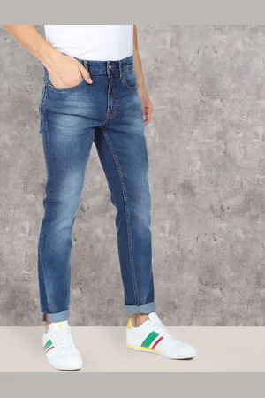 Ralph Lauren Men Blue Slim Fit Light Fade Cuffed Hem Stretchable Jeans