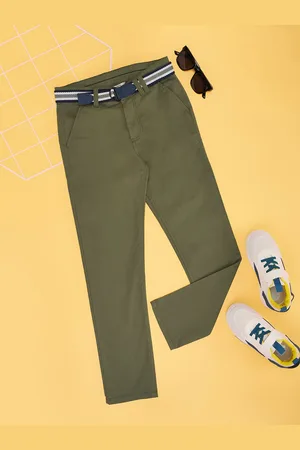 Pantaloons Kids - Boys Mid-Rise Slim Fit Trousers