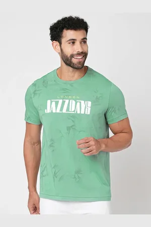 Blue Buddha Typography Printed Cotton T-shirt