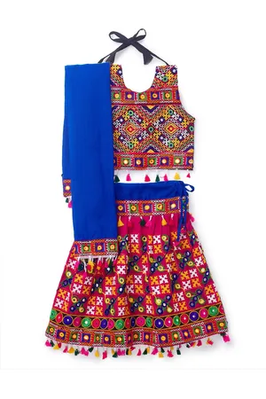 Banjara Infants Girls Embroidered Ready to Wear Lehenga & Blouse With Dupatta