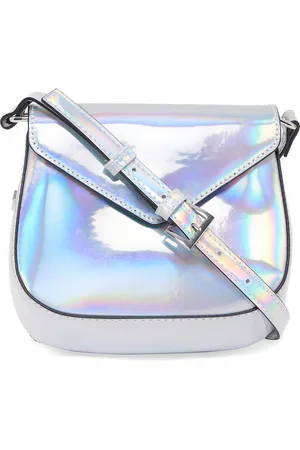 Call it Spring Silver-Toned PU Structured Sling Bag