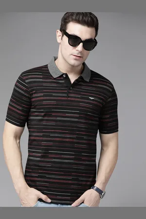 Park Avenue Striped Polo Collar Slim Fit T-shirt