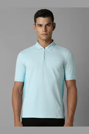 Louis Philippe Men Solid Polo Collar T-Shirt
