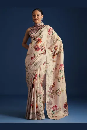 KALKI Fashion Women Floral Printed Tissue Saree