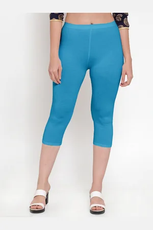 GRACIT Women Turquoise Blue Capris