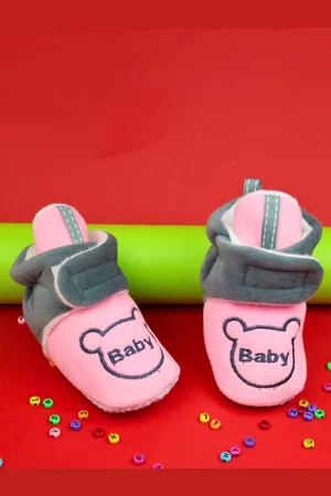Neska Moda Unisex Kids Cotton Booties