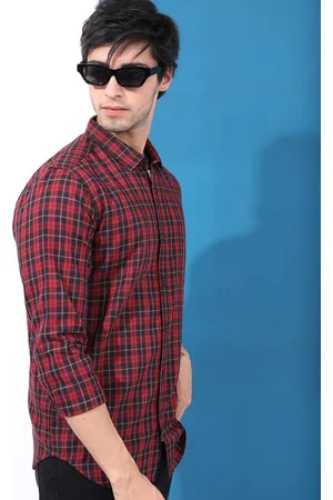 Highlander Men Slim Fit Checked Casual Shirt