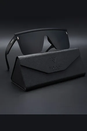 VOYAGE Unisex Black Lens & Black Wayfarer Sunglasses with Polarised Lens