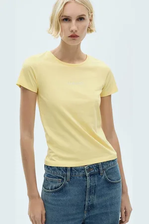 MANGO Women Pure Cotton T-shirt