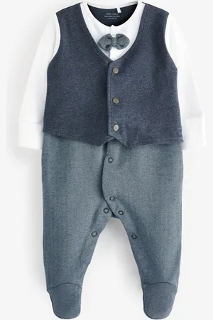 Next Infant Boys Pure Cotton Smart Sleepsuit