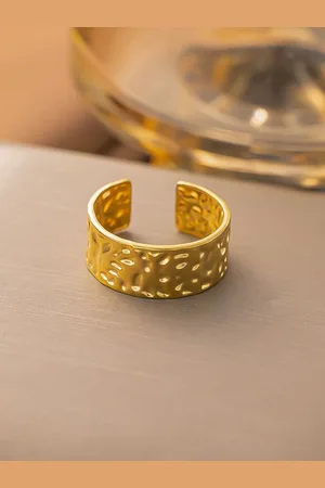 Myki Gold-Plated Stainless Steel Adjustable Finger Ring