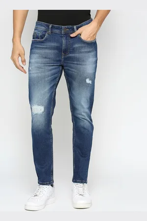 Being Human Men Mildly Distressed Mid Rise Heavy Fade Jeans