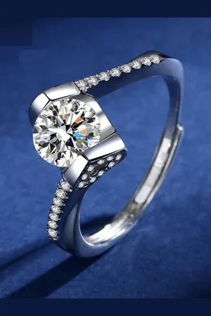 Myki Silver-Plated Zircon Studded Finger Ring