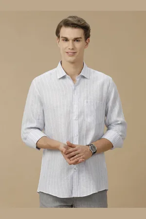 Linen Club Men Contemporary Slim Fit Striped Casual Shirt