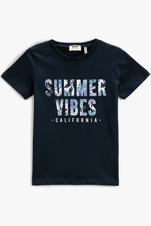Koton Boys Typography Printed Pure Cotton T-shirt