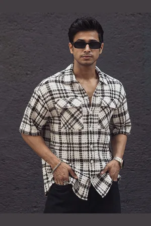 Powerlook Men Tartan Checks Opaque Checked Casual Shirt