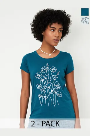 Max Collection Women Pack of 2 Graphic Printed T-shirt
