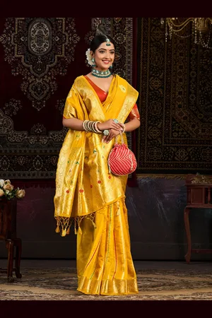 Mimosa Ethnic Woven Design Zari Kanjeevaram Saree