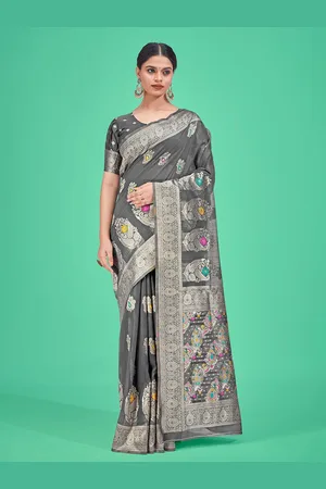 MONJOLIKA FASHION Woven Design Zari Banarasi Saree