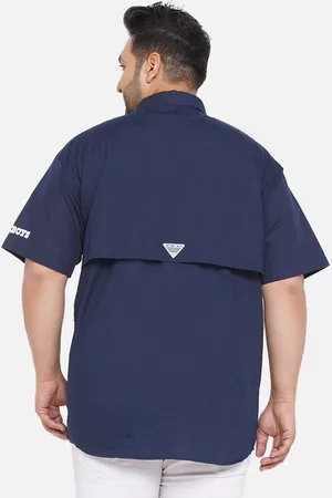 santoni Men Navy Blue Comfort Casual Shirt