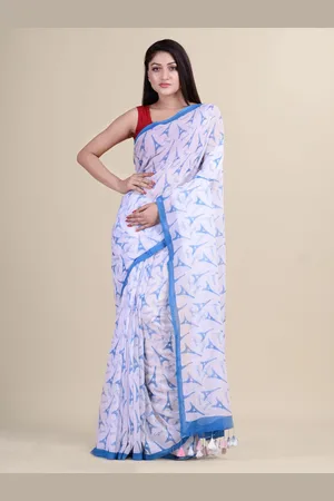 Laa Calcutta Ethnic Motifs Pure Cotton Saree