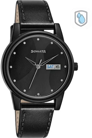 Sonata Women Black Analogue Watch 87031PL02W