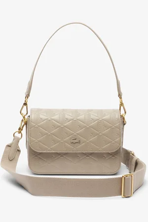Lacoste Leather Structured Shoulder Bag with Quilted