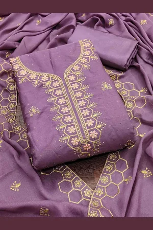 KIMISHA Embroidered Unstitched Dress Material