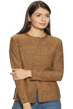 CLAPTON Women Printed Woollen Cardigan