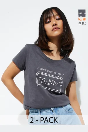 Max Collection Urb_N Women Graphic Printed T-Shirt - Pack of 2