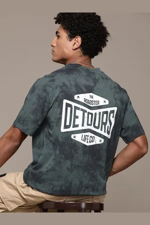 Roadster The Lifestyle Co. Tie & Dye Pure Cotton Relaxed T-shirt