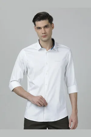 Crocodile Comfort Spread Collar Casual Cotton Shirt