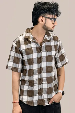 Moda Rapido Men Comfort Opaque Checked Casual Shirt