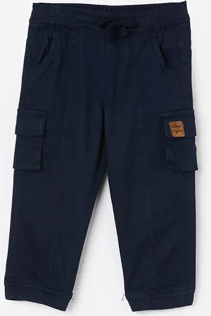 Lifestyle Boys Pure Cotton Mid-Rise Joggers