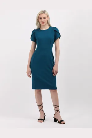 Calvin Klein Puff Sleeve Sheath Dress