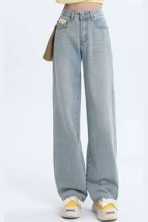 DressBerry Women Straight Fit High-Rise Light Fade Jeans