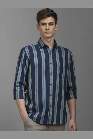 Louis Philippe Men Striped Opaque Cotton Casual Shirt