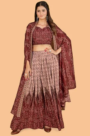 CHANSI Ethnic Motifs Printed Gotta Patti Regular Top with Palazzos & shrug