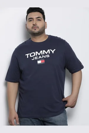 Tommy Hilfiger Plus Size Brand Logo Printed Pure Cotton T-shirt