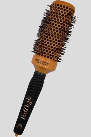 FEELHIGH Professional 44mm Blow Hair Dryer Brush - Orange & Black