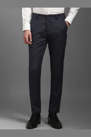 Louis Philippe Men Printed Slim Fit Trousers