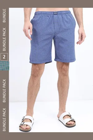 Highlander Men Pack of 2 Checked Lounge Shorts