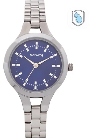 Sonata Steel Daisies Women Blue Analogue watch NL8151SM04