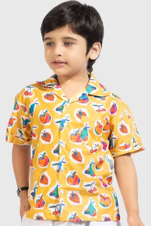 BAESD Unisex Kids Comfort Opaque Printed Casual Shirt