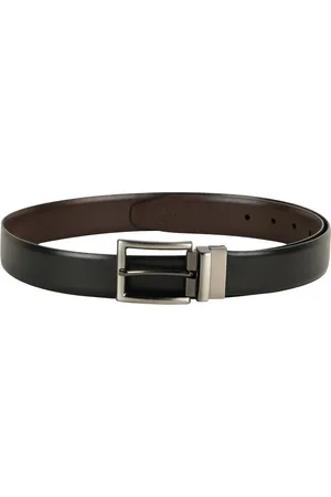 ZEVORA Men Black & Brown Solid Reversible Belt
