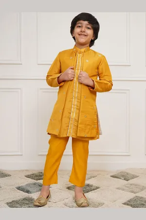 Vastramay Boys Ethnic Motifs Embroidered Regular Kurta with Pyjamas