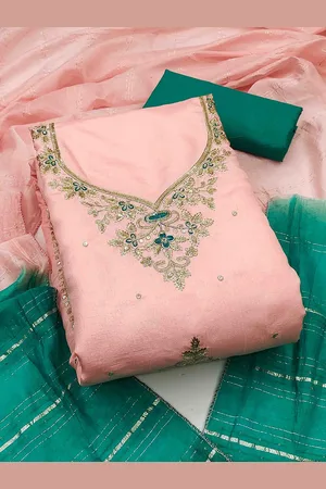 KIMISHA Embroidered Unstitched Dress Material