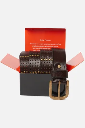 SPYKAR Men Brown Textured Leather Belt