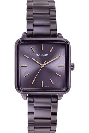 Sonata Women Embellished Dial & Stainless Steel Bracelet Style Straps Analogue Watch 87084QM01